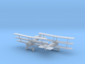1/144 Sopwith Triplane x2 in Clear Ultra Fine Detail Plastic