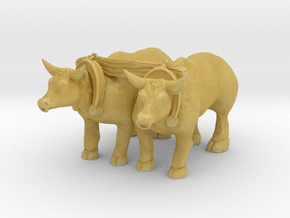 TT Scale Oxen in Tan Fine Detail Plastic
