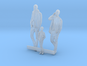 HO Scale Men and Boy 3 in Clear Ultra Fine Detail Plastic