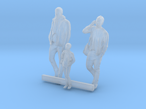 S Scale Men and Boy 3 in Clear Ultra Fine Detail Plastic