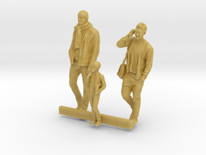 O Scale Men and Boy 3 in Tan Fine Detail Plastic