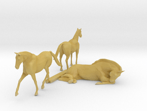 O Scale Horses 3 in Tan Fine Detail Plastic