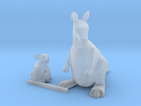 S Scale Koala Bear  and Kangaroo in Clear Ultra Fine Detail Plastic