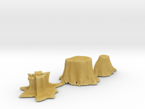 S Scale stumps 2 in Tan Fine Detail Plastic