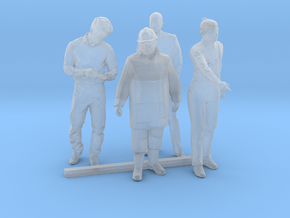 S Scale Standing Men 2 in Clear Ultra Fine Detail Plastic