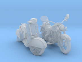 HO Scale Motorcycle & Scooter in Clear Ultra Fine Detail Plastic