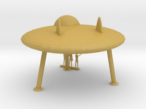 HO Scale Flying Saucer & Aliens in Tan Fine Detail Plastic