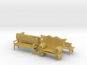 S Scale Benches in Tan Fine Detail Plastic