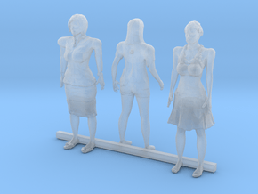 HO Scale Standing Women 4 in Clear Ultra Fine Detail Plastic