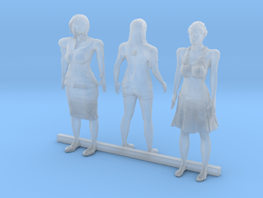 S Scale Standing Women 4 in Clear Ultra Fine Detail Plastic