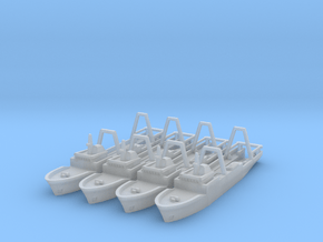 Stern Trawlers (2) x4 1/1800 in Clear Ultra Fine Detail Plastic