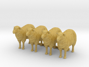 1-20th Scale 4 Sheep in Tan Fine Detail Plastic