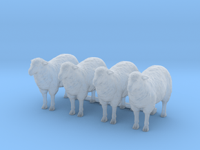 1-20th Scale 4 Sheep in Clear Ultra Fine Detail Plastic