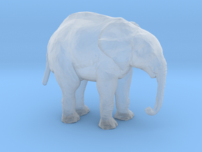 N Scale Elephant in Clear Ultra Fine Detail Plastic