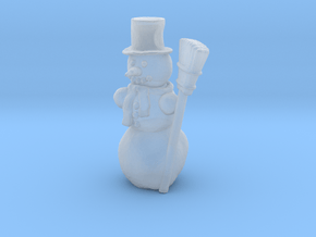 S Scale Snowman in Clear Ultra Fine Detail Plastic