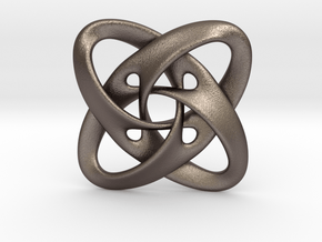 Sphere eversion (big version) in Polished Bronzed Silver Steel