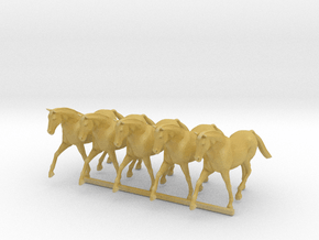 O Scale Trotting Horses in Tan Fine Detail Plastic