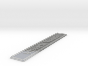 Nameplate Vittorio Veneto (10 cm) in Clear Ultra Fine Detail Plastic