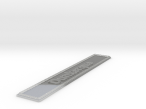 Nameplate Dunkerque (10 cm) in Clear Ultra Fine Detail Plastic
