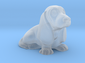 S Scale Basset Hound in Clear Ultra Fine Detail Plastic
