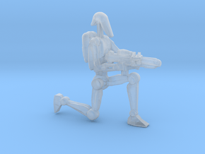 War droid kneeling 1/60 miniature for games in Clear Ultra Fine Detail Plastic