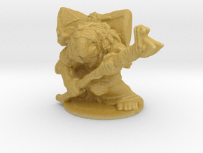 Troll Shaman 1/60 miniature for games and rpg in Tan Fine Detail Plastic