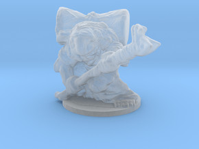 Troll Shaman 1/60 miniature for games and rpg in Clear Ultra Fine Detail Plastic