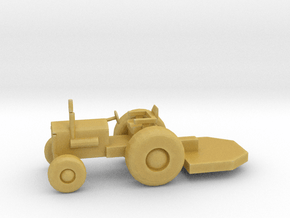 S Scale Tractor with Bushhog in Tan Fine Detail Plastic