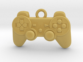 PlayStation Controller Pendant all materials gamer in Tan Fine Detail Plastic