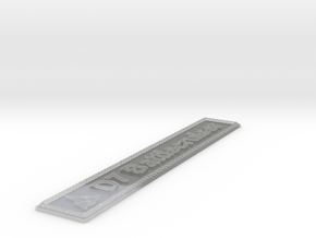 Nameplate D7 Battlecruiser (10 cm) in Clear Ultra Fine Detail Plastic