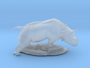 O Scale Rhino in Clear Ultra Fine Detail Plastic