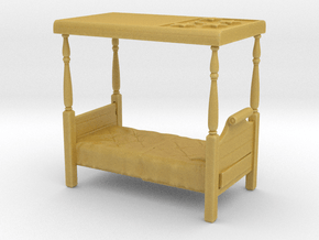 O Scale Four Poster Bed in Tan Fine Detail Plastic