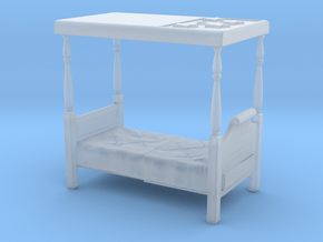 O Scale Four Poster Bed in Clear Ultra Fine Detail Plastic