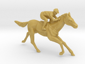 HO Scale Jockey and Horse in Tan Fine Detail Plastic