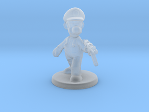 Luigi survivor 1/60 miniature for games and rpg in Clear Ultra Fine Detail Plastic