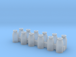 HO Scale Milk Cans in Clear Ultra Fine Detail Plastic