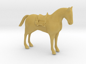 S Scale Saddle Horse in Tan Fine Detail Plastic