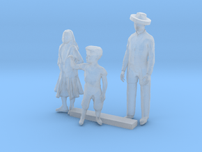 O Scale Family in Clear Ultra Fine Detail Plastic