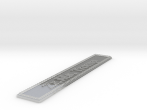 Nameplate Zr.Ms. Tromp in Clear Ultra Fine Detail Plastic