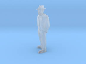 S Scale Old Bearded Man in Clear Ultra Fine Detail Plastic