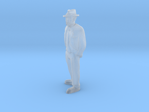 O Scale Old Bearded Man in Clear Ultra Fine Detail Plastic