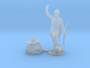 S Scale Soldier and Siesta in Clear Ultra Fine Detail Plastic