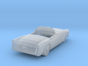 O Scale 1955 Corvette in Clear Ultra Fine Detail Plastic