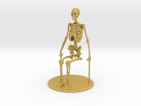 1-35 Scale Sitting Skeleton in Tan Fine Detail Plastic