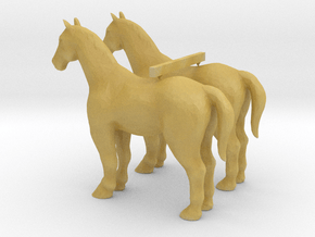 S Scale Horses in Tan Fine Detail Plastic