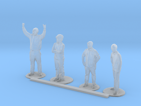 O Scale Standing People 3 in Clear Ultra Fine Detail Plastic
