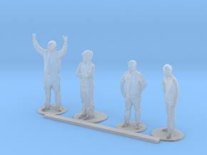 S Scale Standing People 3 in Clear Ultra Fine Detail Plastic