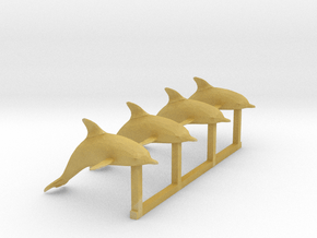 HO Scale Dolphins in Tan Fine Detail Plastic
