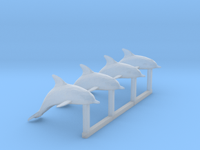 HO Scale Dolphins in Clear Ultra Fine Detail Plastic