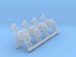 HO Scale Pack Donkey's in Clear Ultra Fine Detail Plastic